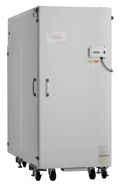 静岡製機の業務用電気乾燥機 トレイの入替もスムーズ